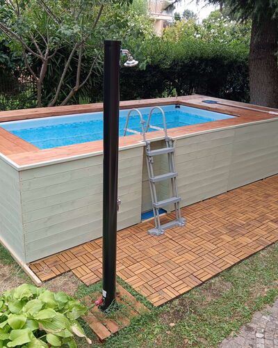 Casa Silvia: Holz, Flooring, Schwimmbad, Fussboden, Verbundwerkstoff, Holzbeize, Hartholz, Garten, Hinterhof, Schatten