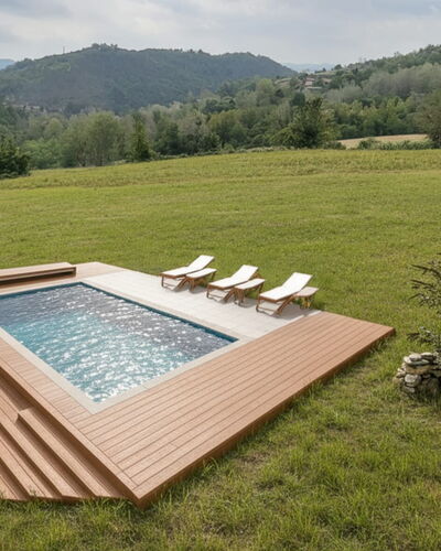 Villa Pietra With Pool On Piemonte Hills: Holz, Schwimmbad, Freizeit, Hartholz, Garten, Holzboden, Holzbeize, Eco Hotel, Deck, Landscaping