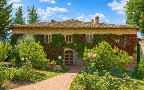 Novellina: Strauch, Garten, Haus, Bauernhaus, Estate, Rasen, Landscaping, Garten, Hazienda
