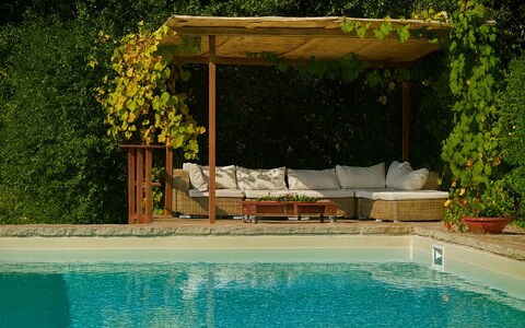 Novellina: Holz, Schwimmbad, Blumentopf, Schatten, Möbel, Gartenmöbel, Garten, Resort, Eco Hotel