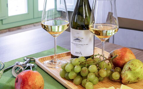 Villa Zena: Flasche, Geschirr, Barware, Kelche, Weinglas, Drinkware, Glasflasche, Wein