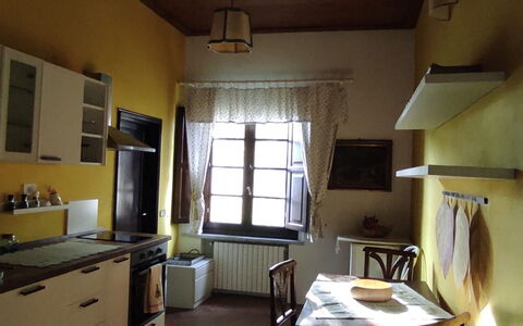 Villa Luce San Miniato: Möbel, Interior Design, Flooring, Holz, Fussboden, Zimmer, Decke, Beleuchtung, Küche, Küchengerät