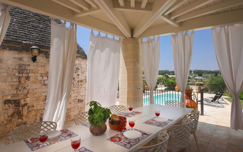 Trulli Retreat, Pool, Locorotondo: Möbel, Stuhl, Interior Design, Tabelle, Gartenmöbel, Schwimmbad, Resort, Eco Hotel, Zimmerpflanze, Schatten