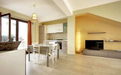 Borgo Vigata 1: Interior Design, Möbel, Flooring, Fussboden, Holz, Decke, Zimmer, Beleuchtung, Stuhl, Wohnung