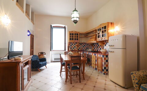 Cariddi Dimora Otranto: Interior Design, Flooring, Möbel, Fussboden, Decke, Küche, Zimmer, Countertop, Cabinetry, Wohnung