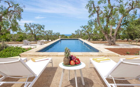 Villa Il Guaceto: Möbel, Schwimmbad, Gartenmöbel, Resort, Stuhl, Schatten, Sonnenliege, Villa, Hotel
