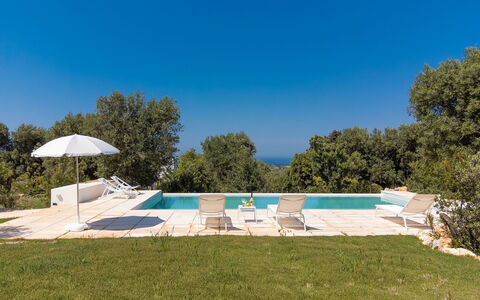 Villa Riva: Blau, Garten, Schatten, Landscaping, Schwimmbad