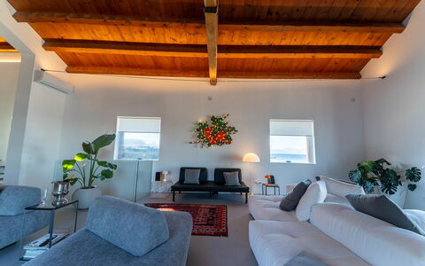 Iris House: Möbel, Fussboden, Decke, Interior Design, Zuhause, Couch, Wohnzimmer, Stuhl, Wohnung