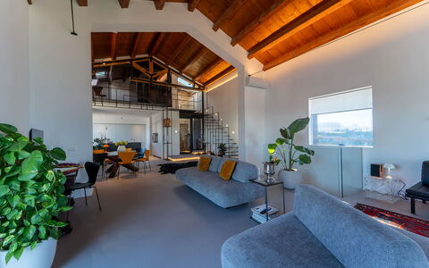 Iris House: Interior Design, Decke, Flooring, Fussboden, Möbel, Zuhause, Stuhl, Zimmer, Wohnung, Wohnzimmer