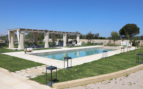 Masseria Loyola: Garten, Landscaping, Schwimmbad, Schatten, Estate, Hof, Outdoor Struktur, Design, Gartenmöbel, Hinterhof