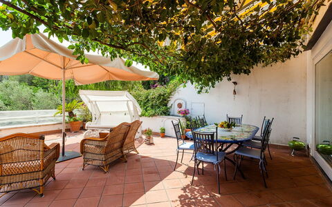Casa Dorothea 3: Möbel, Blumentopf, Tabelle, Stuhl, Gartenmöbel, Zimmerpflanze, Tisch Im Freien, Garten, Küche & Esszimmer Tisch, Terrasse