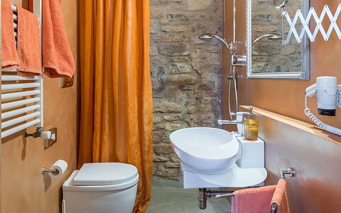 Villa Bastiano: Armatur, Toilleten Sitz, Flooring, Badezimmer, Fussboden, Toilette, Interior Design, Sinken, Installation, Zapfhahn