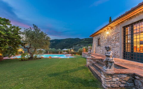 Villa del Colle: Schwimmbad, Estate, Resort, Eco Hotel, Hazienda, Bauernhaus, Dämmerung, Villa, Nacht, Thermae