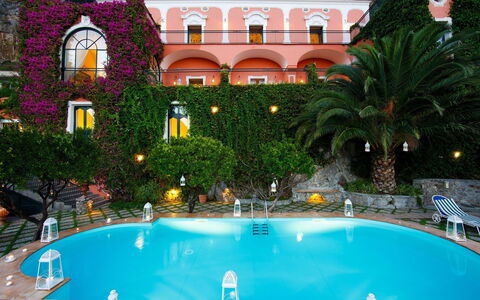 Villa Elyseum: Schwimmbad, Resort, Hazienda, Ferienort, Eco Hotel, Hotel, Landschaft Beleuchtung, Villa