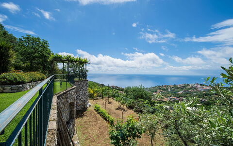 Villa Tortuga: Horizont, Landschaft, Meer, Ozean, Zaun, Stockfotografie