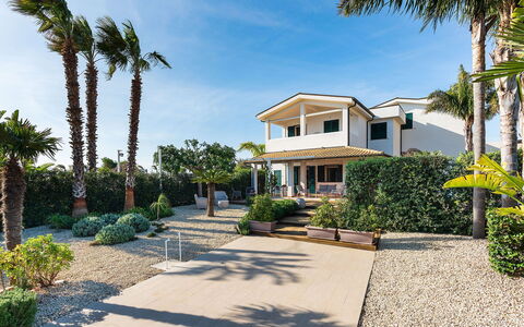 Stella Marina: Wohngebiet, Die Architektur, Strauch, Zuhause, Estate, Schatten, Garten, Auffahrt, Landscaping