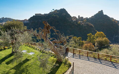 Villa Zafferano: Landschaft, Steigung, Zaun, Chaparral
