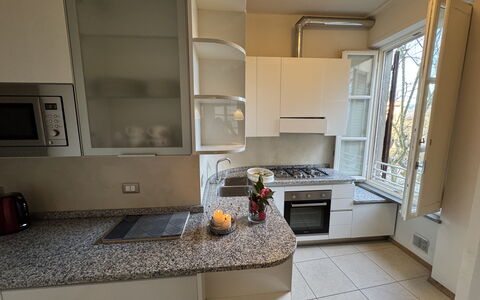 Casa Anna 13: Küche, Küchengerät, Countertop, Major Appliance, Flooring, Interior Design, Cabinetry, Haushaltsgerät, Fussboden, Beleuchtung
