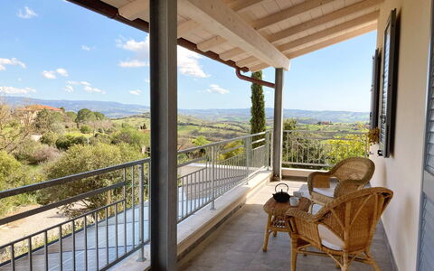 Villa Ombrone: Möbel, Veranda, Stuhl, Balkon, Küche & Esszimmer Tisch, Decke, Schatten, Holzbeize, Gartenmöbel, Hartholz