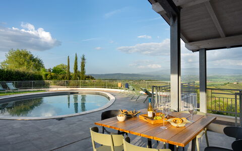 Villa Ombrone: Möbel, Gartenmöbel, Stuhl, Tabelle, Schwimmbad, Resort, Tisch Im Freien, Schatten, Küche & Esszimmer Tisch, Eco Hotel