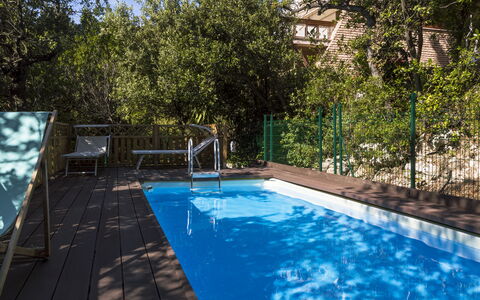 Villa Sole - Exclusive Villa al Conero con Piscina: Blau, Schwimmbad, Holz, Verbundwerkstoff, Resort, Freizeit, Schatten, Eco Hotel, Gartenmöbel, Deck
