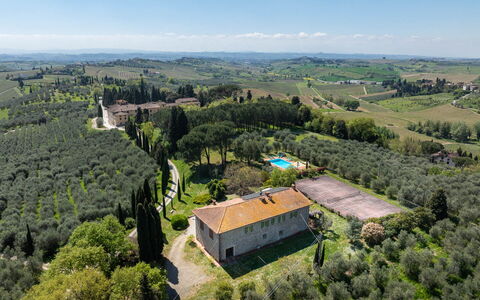 Il Leccio, Vinci, Private Pool and Tennis: Gras, Strauch, Landschaft, Grundstueck, Ländliches Gebiet, Einfach, Estate, Plantage, Wiese