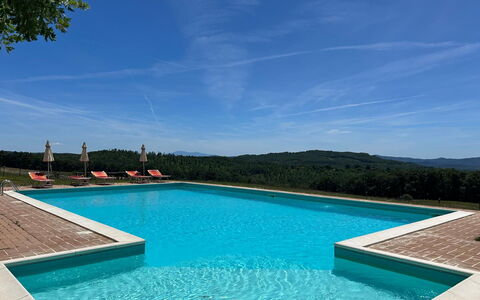 Casa Stella Serena, Podere le Scopaie, Pool: Blau, Schwimmbad, Wasser, Resort, Eco Hotel, Freizeit, Gartenmöbel, Thermae, Ferienort, Water Feature