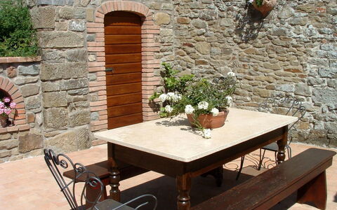 Casa Ivan: Möbel, Eigentum, Tabelle, Tisch Im Freien, Wand, Kaffetisch, Zimmer, Mauerwerk, Backstein, Bank