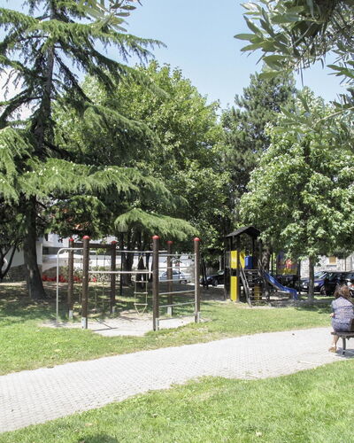 Casa Elena: Baum, Öffentlicher Raum, Schatten, Menschliche Siedlung, Park, Rasen, Garten, Außenbank, Bank, Garten