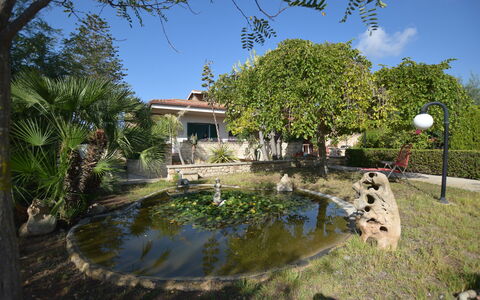 Villa Lina: Baum, Strauch, Garten, Landscaping, Water Feature, Estate, Hazienda, Schatten, Hinterhof