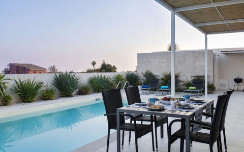 A Casa di Gio: Möbel, Gartenmöbel, Stuhl, Tabelle, Tisch Im Freien, Schatten, Küche & Esszimmer Tisch, Verbundwerkstoff, Terrasse, Schwimmbad