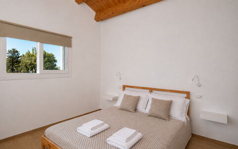 Villa Blue: Wand, Holz, Interior Design, Decke, Fussboden, Flooring, Schlafzimmer, Bett, Möbel, Zuhause