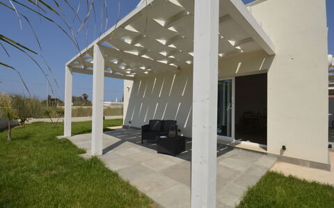 Villa Blue: Die Architektur, Schatten, Verbundwerkstoff, Outdoor Struktur, Beton, Pergola, Säule, Strahl, Pavillon, Daylighting