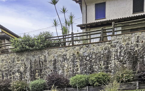 Casa Lulù: Wand, Steinwand, Garten, Landscaping, Zaun, Flagstone, Walkway, Home Fechten, Cobblestone
