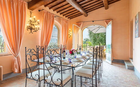 Villa Pucci 12: Möbel, Interior Design, Tabelle, Stuhl, Die Architektur, Küche & Esszimmer Tisch, Zuhause, Decke, Beleuchtung, Esszimmer