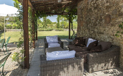 Casabianca 12: Möbel, Gartenmöbel, Stuhl, Tabelle, Schatten, Tisch Im Freien, Garten, Hinterhof, Flagstone, Küche & Esszimmer Tisch