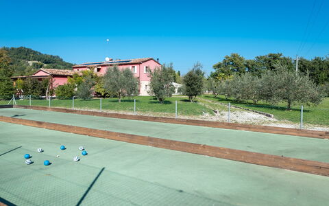 Cascina Marianna 12+4: Tennisplatz, Grundstueck, Netz, Racquet Sport, Tennis, Garten, Rasen, Landscaping