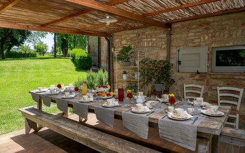 Il Molinaccio 14+2: Möbel, Tabelle, Stuhl, Küche & Esszimmer Tisch, Gartenmöbel, Tisch Im Freien, Tischdecke, Restaurant, Esszimmer, Essen