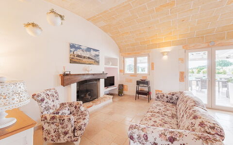 White Stone House 6+1: Möbel, Zuhause, Couch, Stuhl, Wohnzimmer, Decke, Kaffetisch, Küche & Esszimmer Tisch