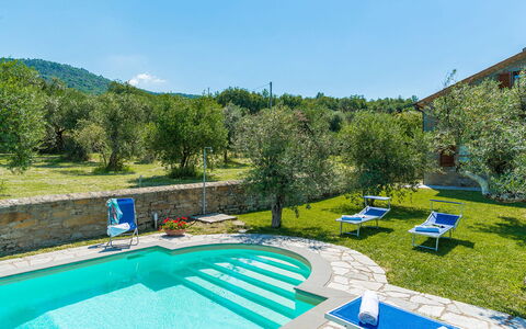 Villa Fabi 6+2: Blau, Schwimmbad, Hazienda, Resort, Estate, Hinterhof, Garten, Eco Hotel, Landscaping, Garten