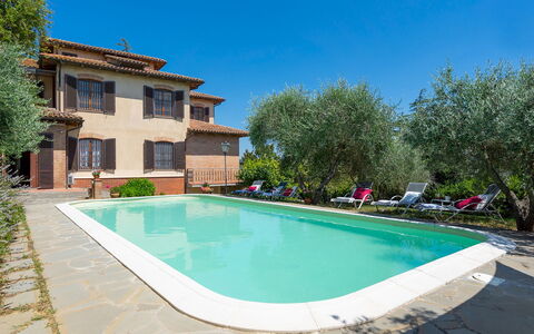 Villa Fiorentini 10: Blau, Schwimmbad, Wohngebiet, Hazienda, Villa, Resort, Estate, Balkon, Eco Hotel, Gartenmöbel