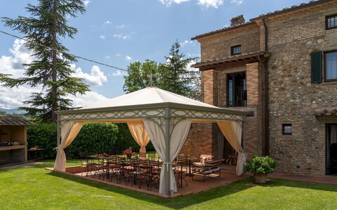 La Colonica 18: Gazebo, Garten, Dach, Pavillon, Überdachung, Outdoor Struktur, Schatten, Garten, Terrasse, Landscaping