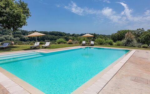 Casale Piattini 10: Schwimmbad, Blau, Wasser, Resort, Water Feature, Thermae, Eco Hotel, Garten, Landscaping, Schatten