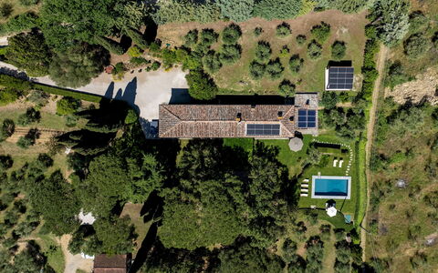 Tenuta Sagherina 8: Zuhause, Wohngebiet, Landschaft, Haus, Estate, Grundstueck, Schwimmbad, Vogelperspektive, Garten, Luftaufnahmen