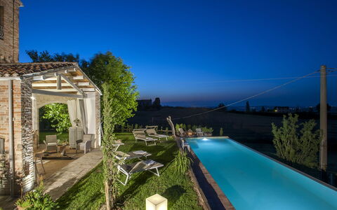 Casa Pilar 4+1: Schwimmbad, Zuhause, Estate, Gartenmöbel, Villa, Resort, Stuhl, Hinterhof, Garten, Hazienda