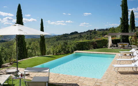 Poggio Novoli 6: Schwimmbad, Gartenmöbel, Resort, Eco Hotel, Sonnenliege, Villa, Landscaping, Flagstone, Hof
