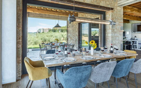 Casale the Place 6+2: Küche & Esszimmer Tisch, Möbel, Tabelle, Stuhl, Natürliches Material, Esszimmer, Design, Restaurant, Villa, Strahl