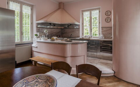 Villa Liberty Albisola 6+2: Interior Design, Holz, Flooring, Küche, Countertop, Fussboden, Decke, Zuhause, Beleuchtung, Cabinetry