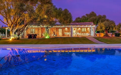 Villa Typha 10: Blau, Schwimmbad, Resort, Estate, Garten, Hazienda, Eco Hotel, Landschaft Beleuchtung, Rasen, Landscaping