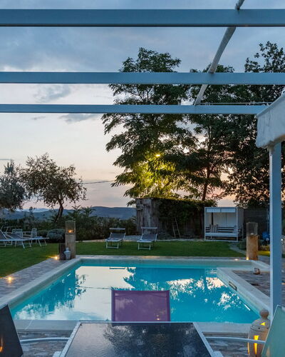 Casalina 8: Schwimmbad, Resort, Schatten, Outdoor Struktur, Eco Hotel, Gartenmöbel, Terrasse, Pergola, Garten, Villa